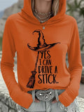Womens Yes I Can Drive A Stick Hoodie Funny Halloween Tees Birthday Gift Ideas For Her - Merchluma