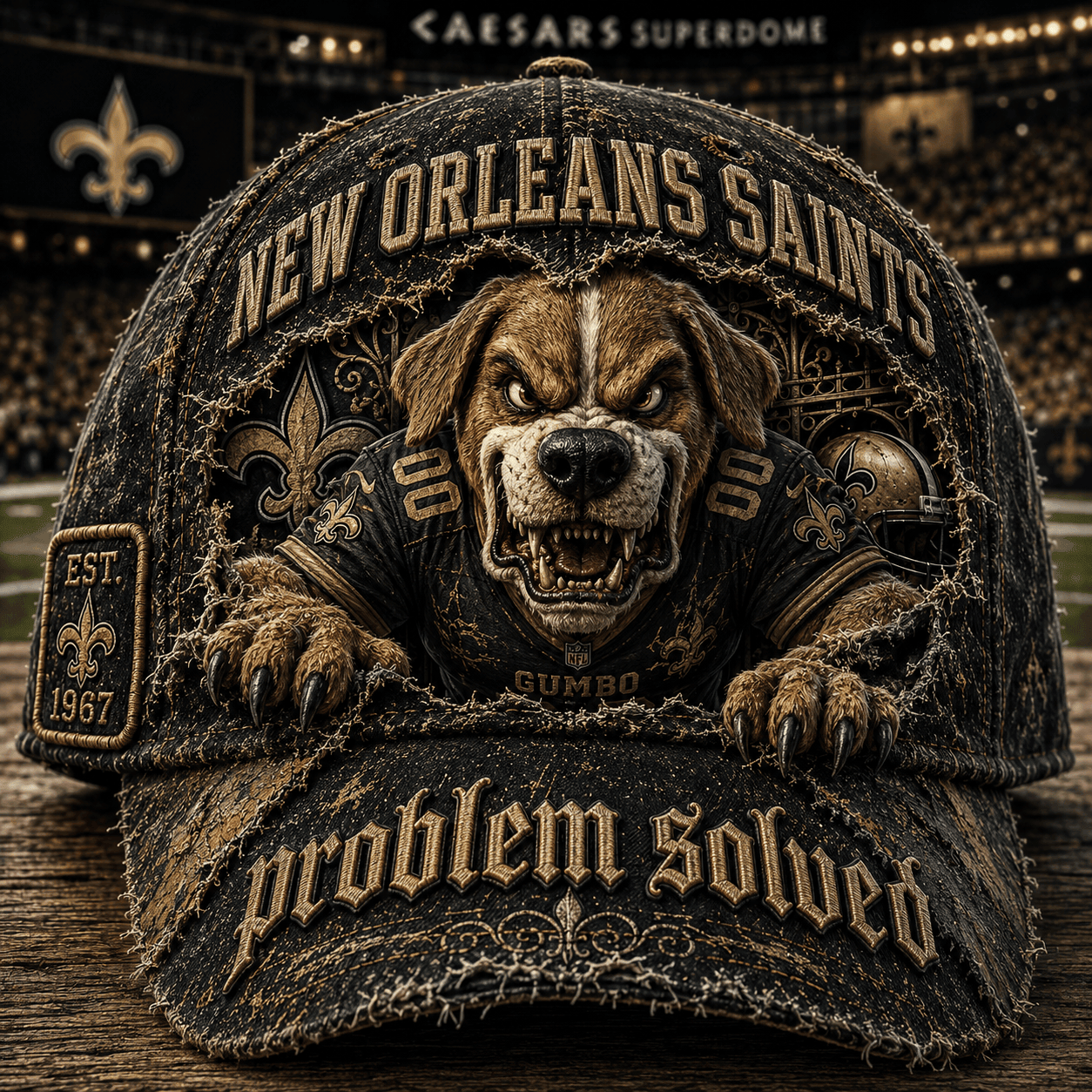 New Orleans Saints 2026 Problem Solved Hat NO Saints Merch Gift Ideas For Football Lovers - Merchluma