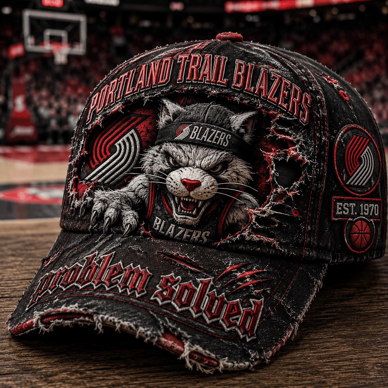 Portland Trail Blazers Merch 2026 Problem Solved Hat Game Day Cap Basketball Enthusiast Gifts - Merchluma