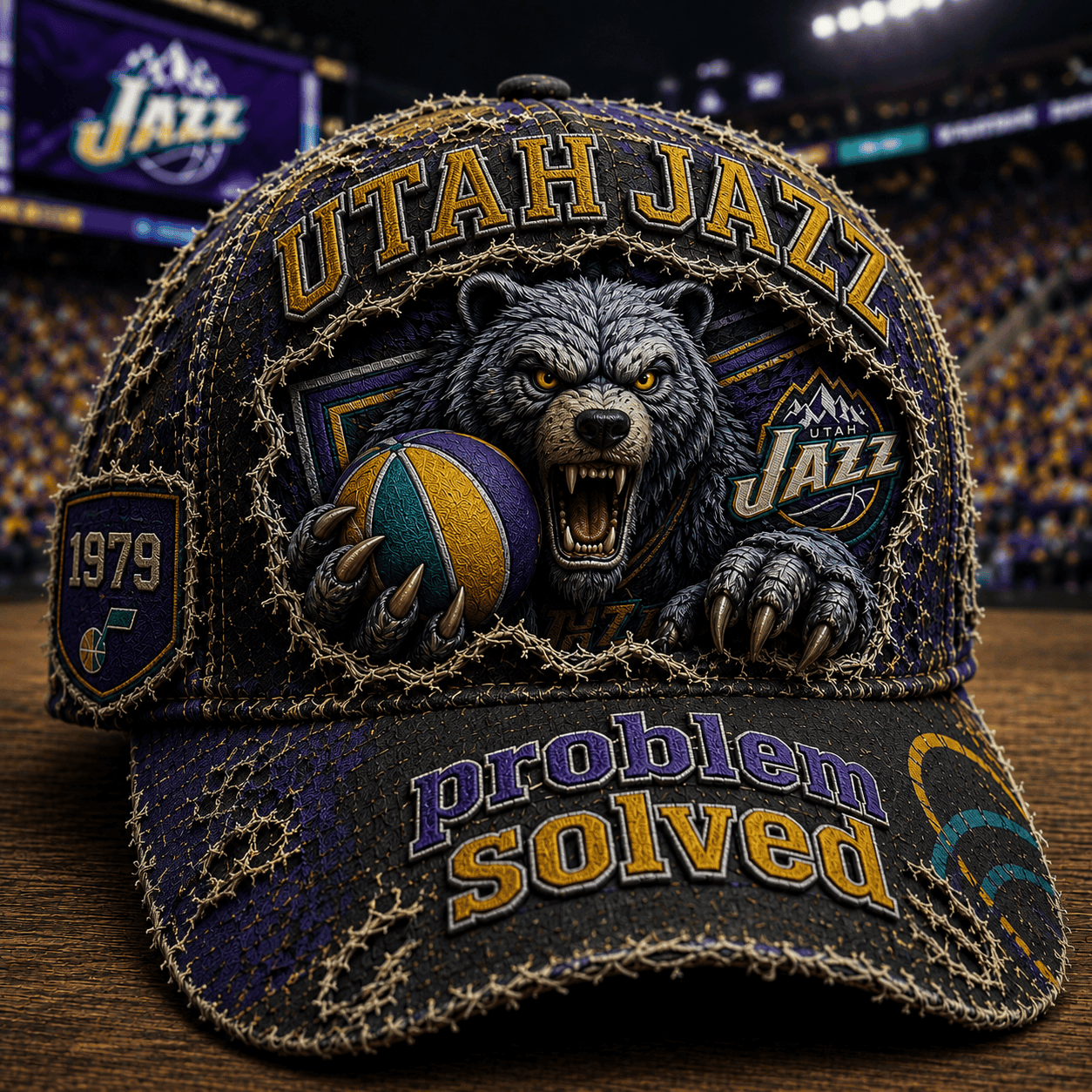 Utah Jazz Merch 2026 Problem Solved Hat Game Day Hat Best Gift For Basketball Fans - Merchluma
