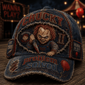 Chucky Merch 2026 Problem Solved Hat Wanna Play Hat Halloween Merch Gifts For Horror Fans - Merchluma