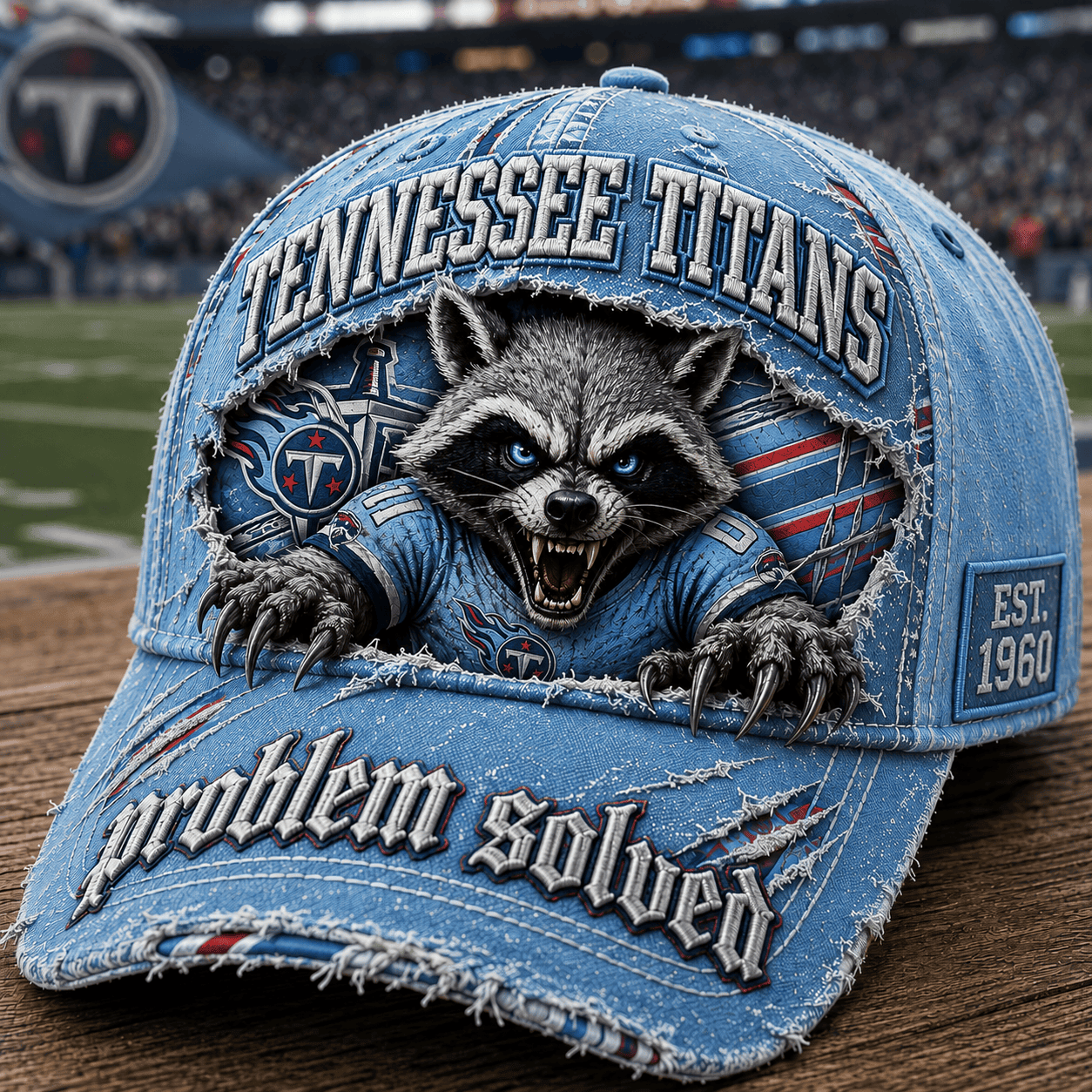 Tennessee Titans Merch 2026 Problem Solved Hat Game Day Hat Football Fan Gift Ideas - Merchluma