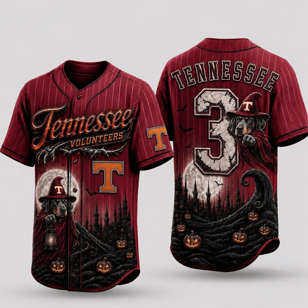 Personalized Tennessee Volunteers 2026 Spooky Mascot Halloween Baseball Jersey Volunteers Merch - Merchluma