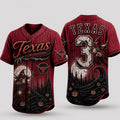 Personalized Texas Longhorns 2026 Spooky Mascot Halloween Baseball Jersey Texas Longhorns Merch - Merchluma