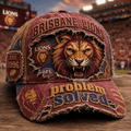 Brisbane Lions Merch 2026 Problem Solved Hat AFL Merch Present For Football Fans - Merchluma
