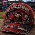 Los Angeles Angels 2026 Problem Solved Distressed Hat LA Angels Merch Baseball Fan Gifts - Merchluma