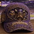 Minnesota Vikings Merch 2026 Problem Solved Distressed Hat Game Day Hat Football Fan Gear - Merchluma