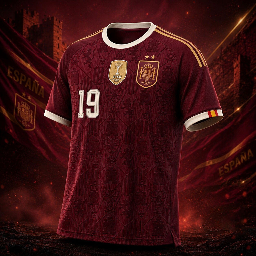 Lamine Yamal Spain 2026 World Cup Champions Jersey Shirt #19 Spain 2 Stars Merch Gift for Fans - Merchluma