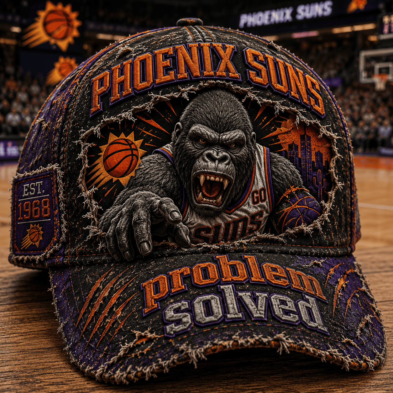 Phoenix Suns Merch 2026 Problem Solved Hat Game Day Hat Present For Basketball Fans - Merchluma
