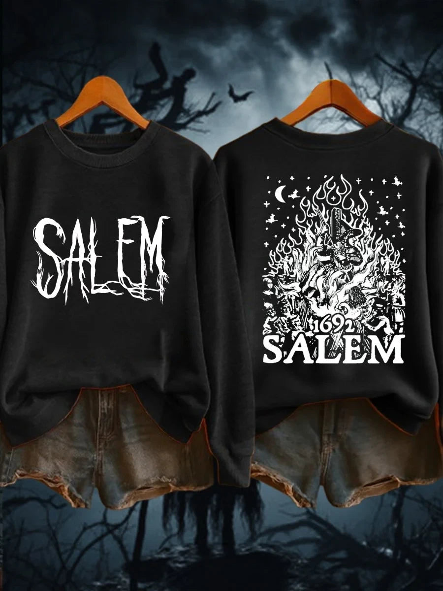 Halloween Sweatshirt Salem Witch Clothing Halloween Gifts For Adults - Merchluma