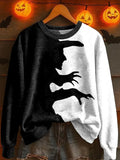 Halloween Witch Sweatshirt Ladies Halloween Clothes Boyfriend Gifts - Merchluma