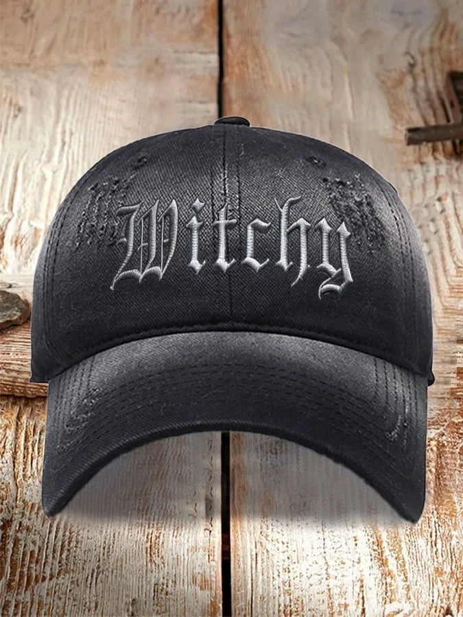 Halloween Witch Hat Witchy Rhinestone Black Cap Halloween Gifts For Her - Merchluma