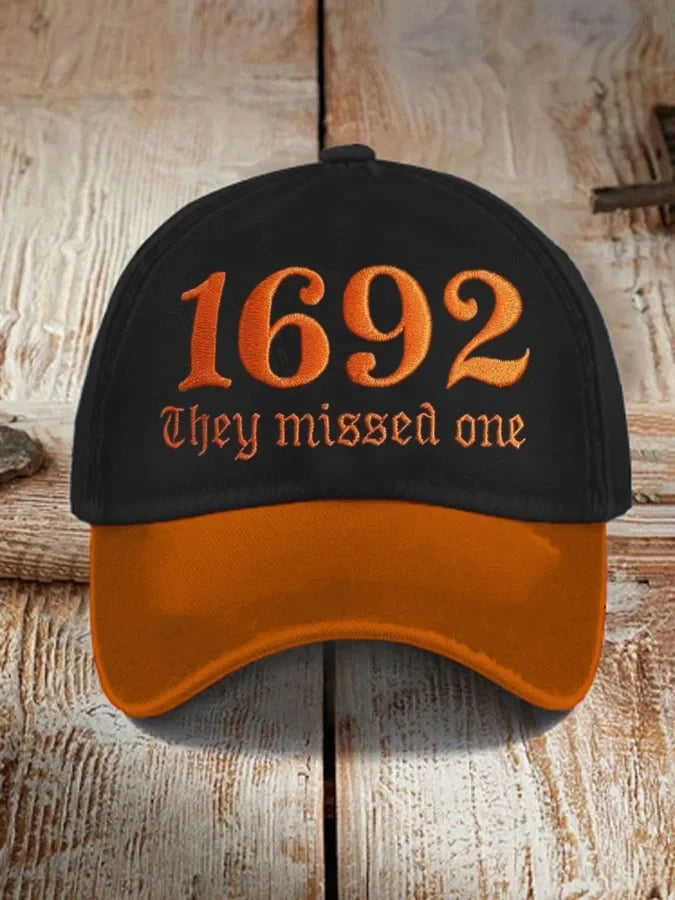 1692 They Missed One Hat Witch Trial Spooky Cap Birthday Gifts Her - Merchluma