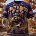 James Madison Dukes Merch Autumn T-Shirt Duke Rule The Season Shirt Football Fan GIfts - Merchluma