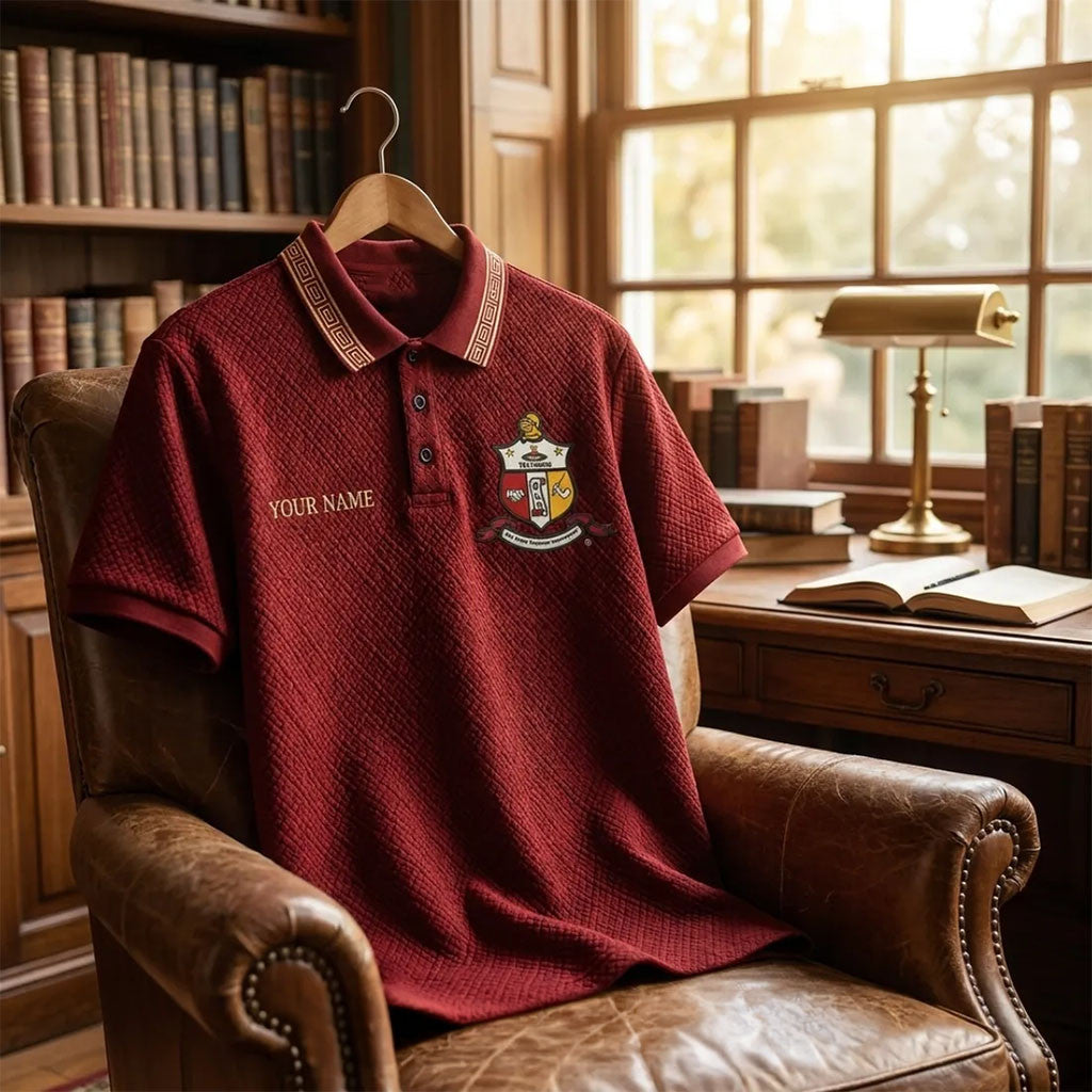 Custom Name Kappa Alpha Psi Polo Shirt KAP Fraternity Merch Present For Fathers - Merchluma