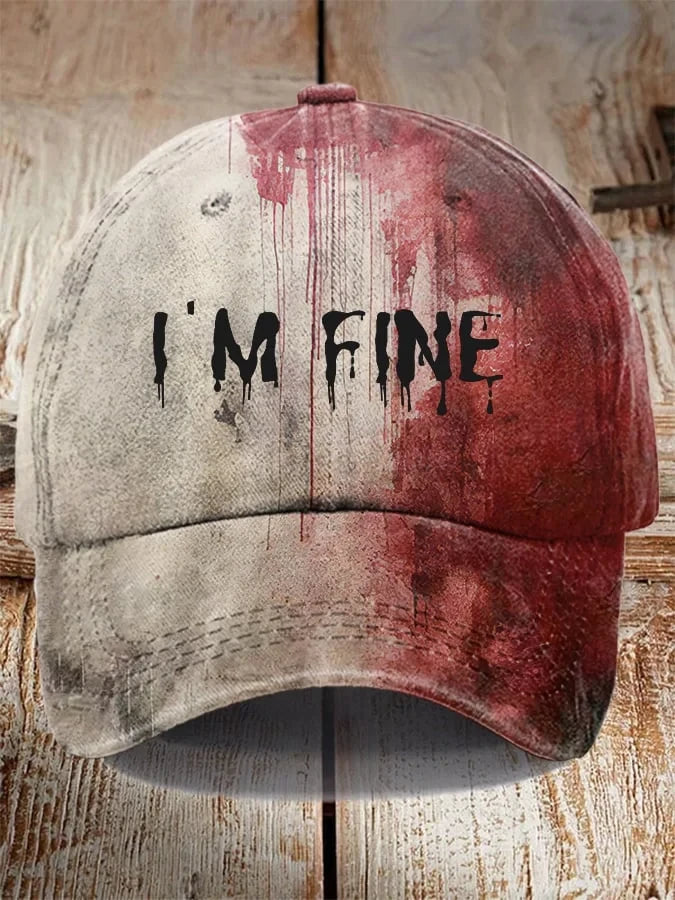 Im Fine Bloody Killer Costume Hat Halloween Merch Cute Halloween Holiday Presents - Merchluma
