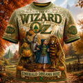 The Wizard Of Oz Merch Autumn T-Shirt Emerald Dreams Rise Shirt GiftS For Movie Fans - Merchluma