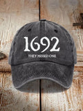 1692 They Missed One Salem Witch Sun Hat Witchcraft Halloween Cap Gifts For Wife - Merchluma