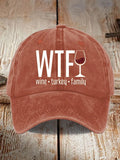 Wtf Wine Turkey Family Holiday Hat Thanksgiving Merch Lovely Family Holiday Gift - Merchluma