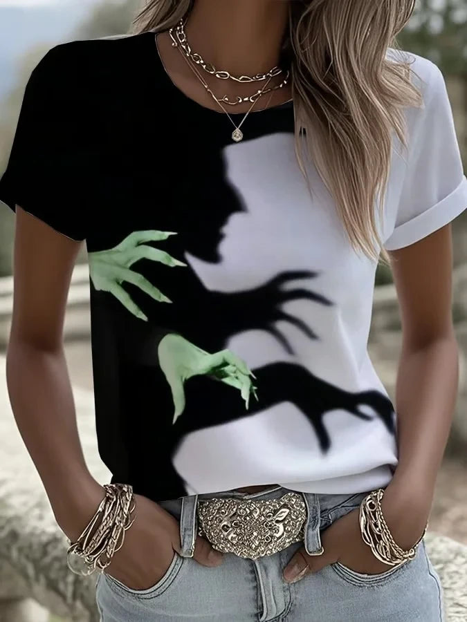 Green Monster Creepy Witch Hand T-Shirt Halloween Merch Perfect Autumn Season Gift - Merchluma