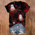 Spooky Ghost In The Dark Halloween T Shirt Halloween Merch Gift For Mystery Fans - Merchluma