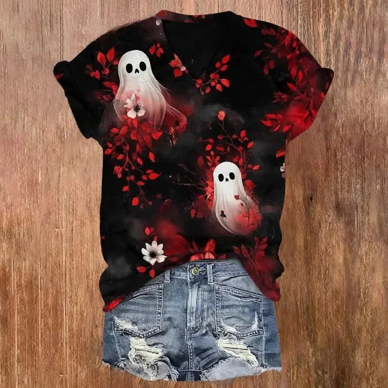 Spooky Ghost In The Dark Halloween T Shirt Halloween Merch Gift For Mystery Fans - Merchluma