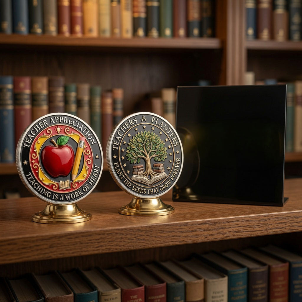 Teacher Appreciation Coin Teaching Is A Work Of Heart Coin Best Gift For Teachers - Merchluma