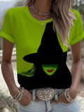 Womens Retro Witch T-Shirt Graphic Halloween Shirts Meaningful Gifts - Merchluma