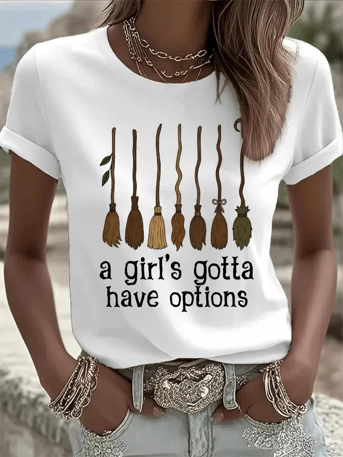 A Girls Gotta Ride Have Option T-Shirt Witch Merch Blessed Religious Faith Gift - Merchluma