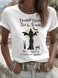 Double Double Toil And Trouble Witch T-Shirt Target Halloween Shirts Present - Merchluma