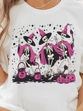 Halloween Girls Pink Witch Hats T-Shirt Halloween Merch Unique Gothic Fan Presents - Merchluma