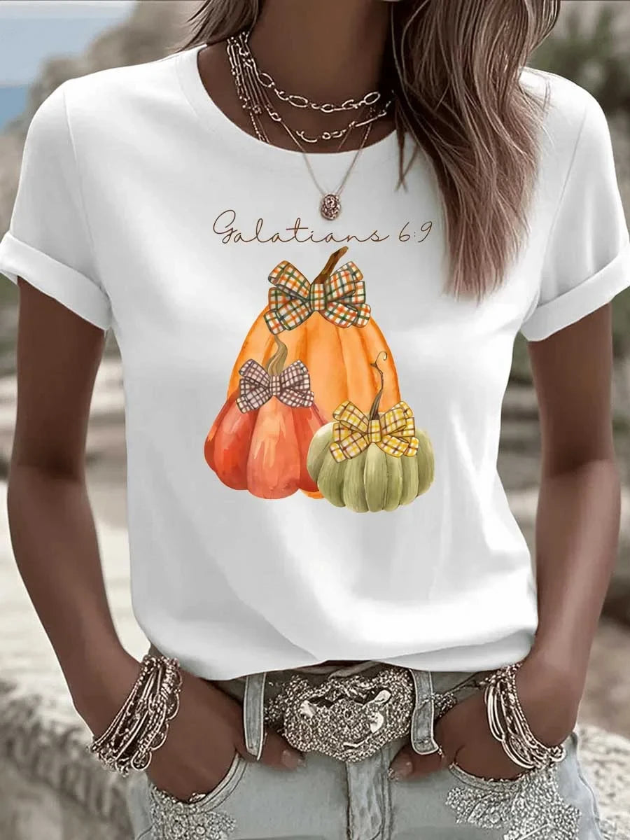 Women's Galaten 6 9 Halloween Pumpkin T-Shirt Halloween Apparel Gifts For Teen Fans - Merchluma