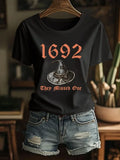 1692 They Missed One Witch T-Shirt Salem Witch Trial Women's Tee Halloween Gifts - Merchluma