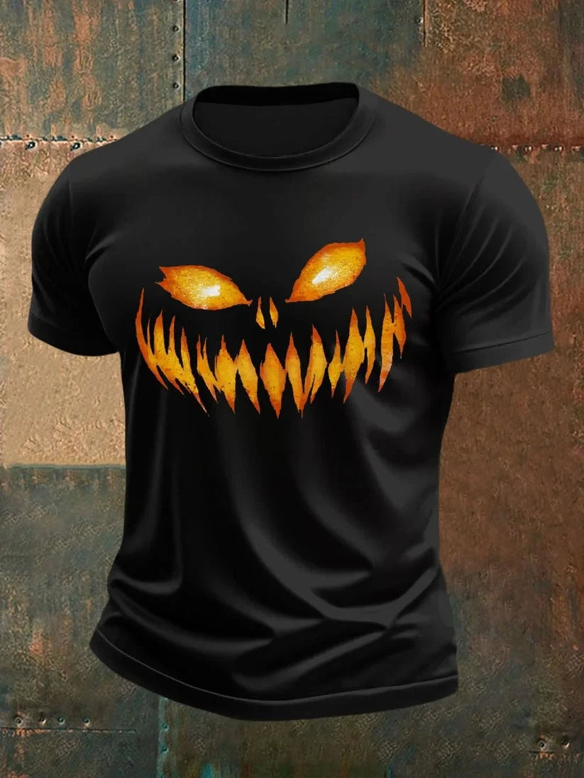 Autumn Pumpkin Devil T-Shirt Halloween Clothing Gift Ideas For Him - Merchluma