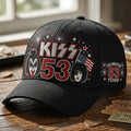 KISS Band 53 Years Anniversary Black Hat KISS Merch Best Gifts For Rock Music Lovers - Merchluma