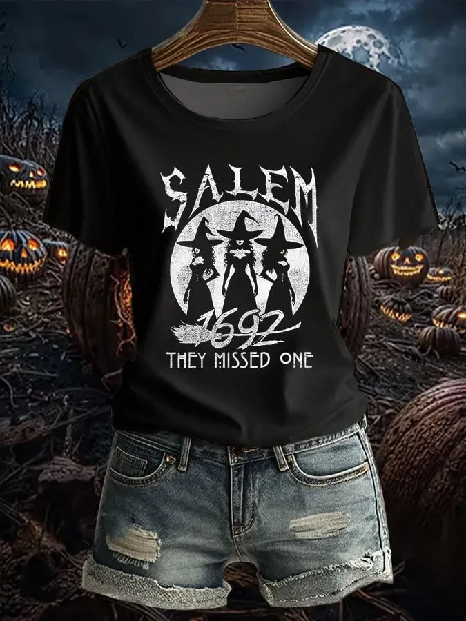 Salem 1692 They Missed One T-Shirt Witch Merch Classic October Holiday Gift - Merchluma