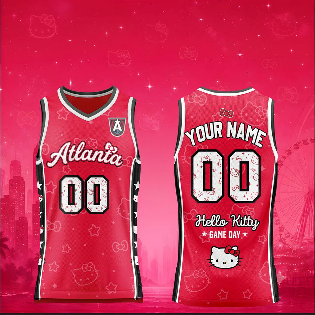 Personalized Hello Kitty X Atlanta Dream Basketball Jersey Game Day Apparel Gift For Fans - Merchluma