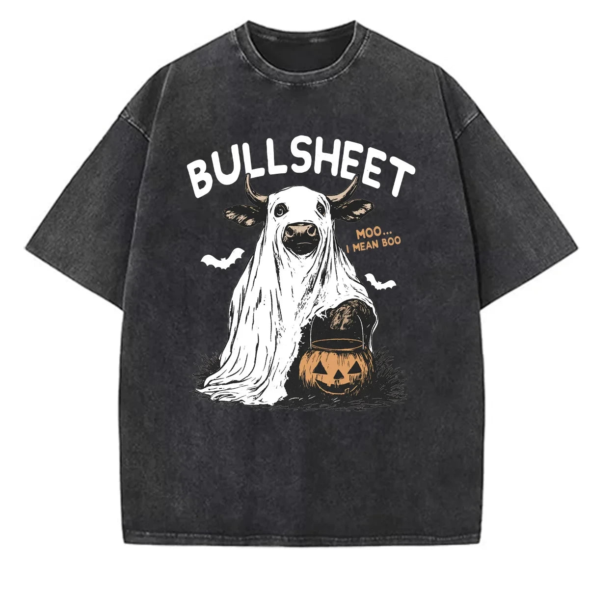 Bullshet Ghost Poop Sheet T-Shirt Funny Halloween Spooky Ghost Tee Present - Merchluma