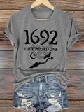 1692 They Missed One Witch Trials T-Shirt Witch Merch Retro Gothic History Gift - Merchluma