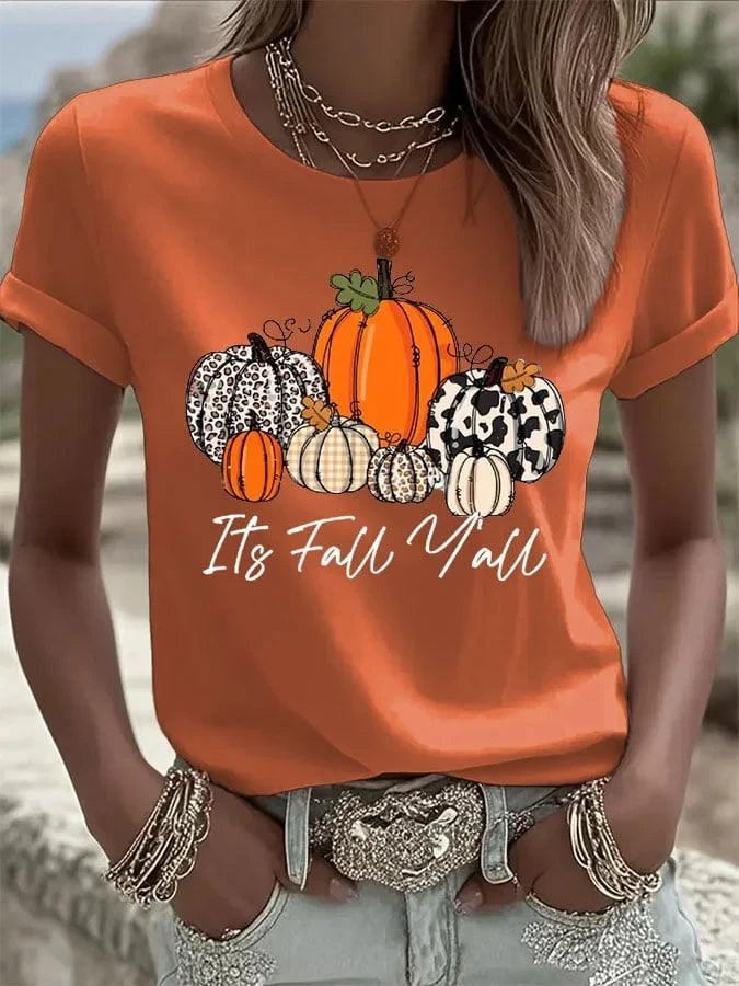 Autumn Its Fall Yall T-Shirt Halloween Shirts Unique Gifts For Fans - Merchluma