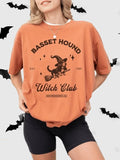 Basset Hound Witch Club Est 1989 T-Shirt Halloween Dog Apparel Gift For Halloween Lovers - Merchluma