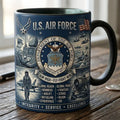 US Air Force Aim High Fly Fight Win Coffee Mug USAF Merch Best Gift For Veteran - Merchluma