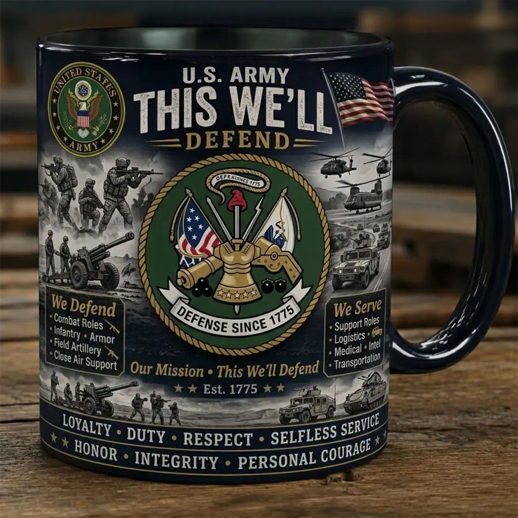 US Army This We'll Defend Tribute Coffee Mug US Army Merch Best Gift For Military Veteran - Merchluma