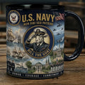 US Navy Bill the Goat Non Sibi Sed Patriae Coffee Mug US Navy Merch Gift For Veteran - Merchluma