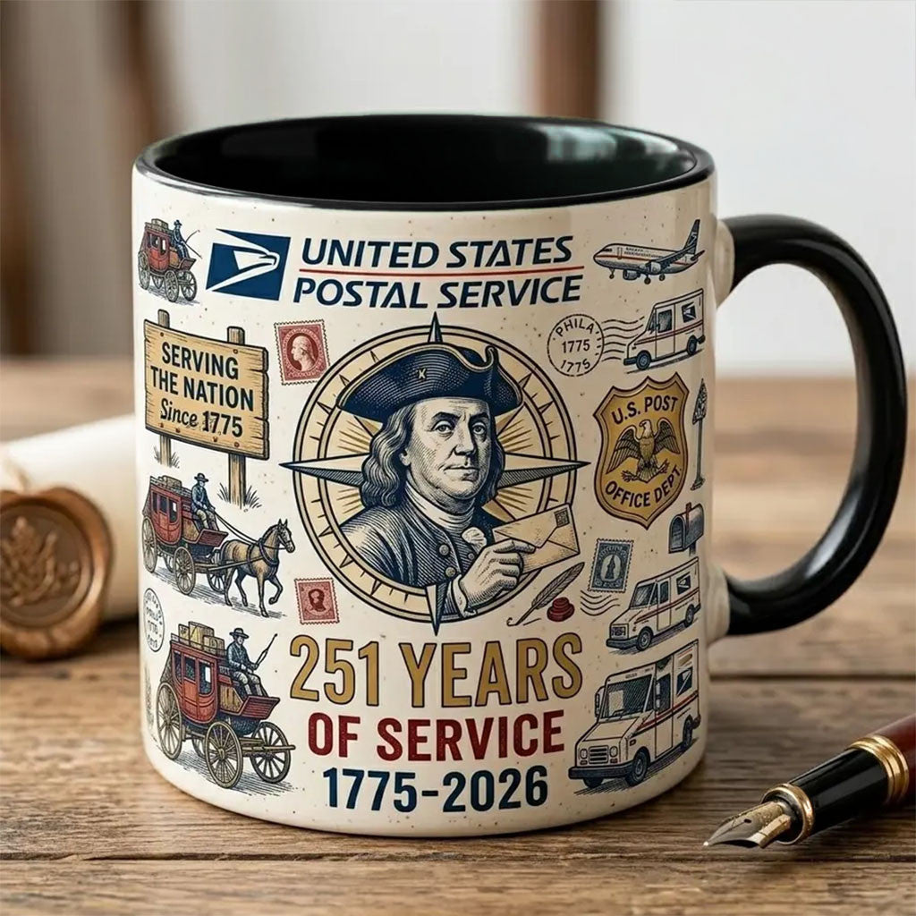 USPS 251st Anniversary 1775-2026 Commemorative Coffee Mug USPS Merch Postman Gift Ideas - Merchluma