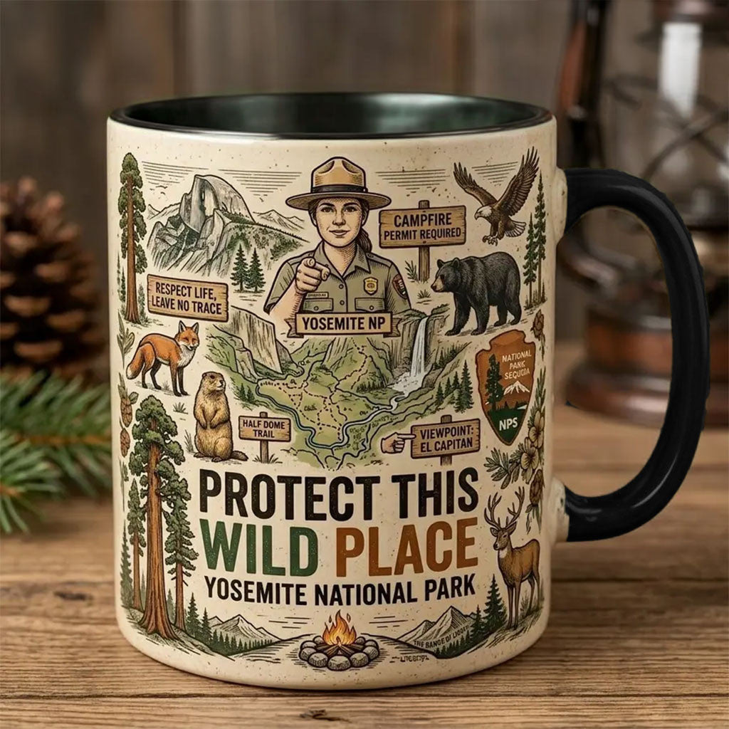 Yosemite National Park Commemorative Mug Protect This Wild Place Coffee Cup Gift For Friends - Merchluma
