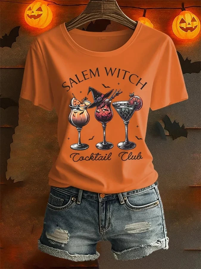 Halloween Wine Glass Faith T-Shirt Salem Witch Shirt Unique Gift Ideas - Merchluma