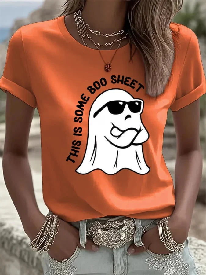 This Is Some Boo Sheet T-Shirt Halloween Graphic Shirts Halloween Gift - Merchluma