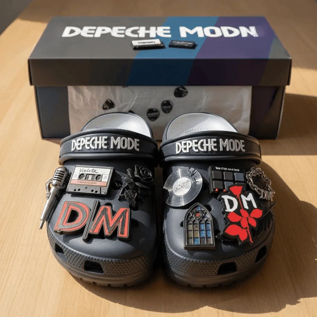 Depeche Mode Crocs 2026 Electronic Band Clogs Depeche Mode Merch Gift For Music Lovers - Merchluma
