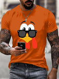 Mens Retro Thanksgiving Turkey T-Shirt Thanksgiving Autumn Clothes Lovely Family Holiday Gift - Merchluma